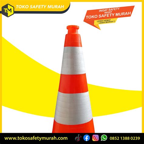 Traffic Cone Pvc Plastik Cm Kerucut Safety Cone Cm Mathes