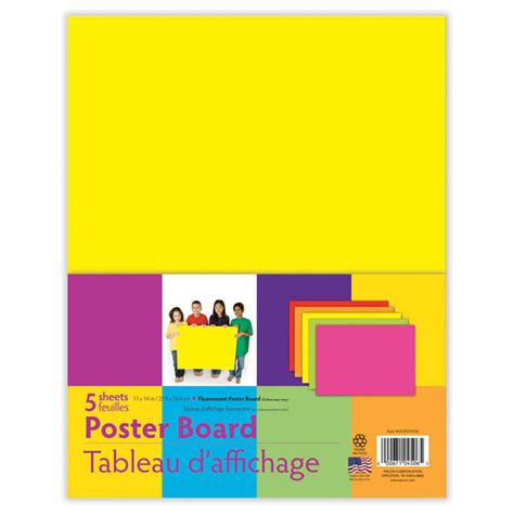 Teachersparadise Ucreate® Neon Poster Board 5 Assorted Colors 11 X