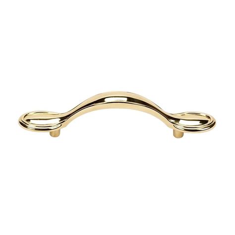 Classic Traditional Collection Solid Brass 3 Centers Pull In Polished Brass By Alno Inc