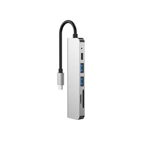 Pccom Essential Hub Usb C A Hdmi Usb C W Usb Sd Microsd