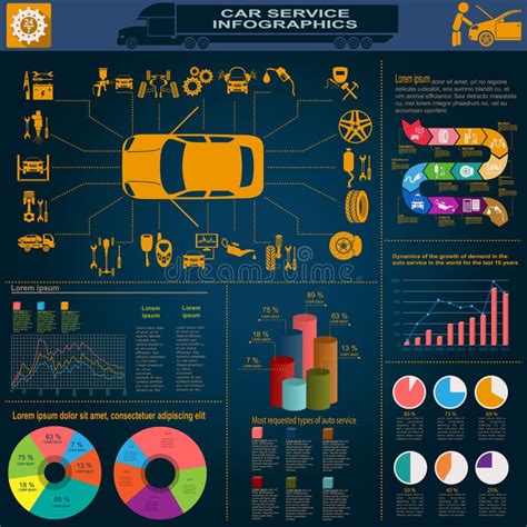 Car Service Infographics Stock Vector Illustration Of Graphic 41021405