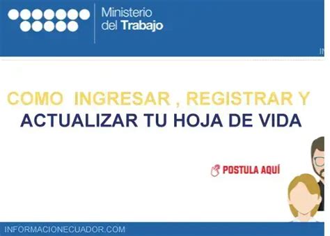 Como Ingresar Registrar O Actualizar Hoja De Vida Red Socio Empleo