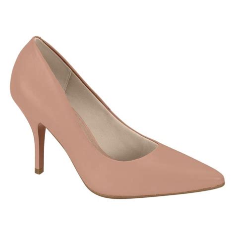 Scarpin Feminino Salto Alto Napa Nude Beira Rio 4122 1400 Bege