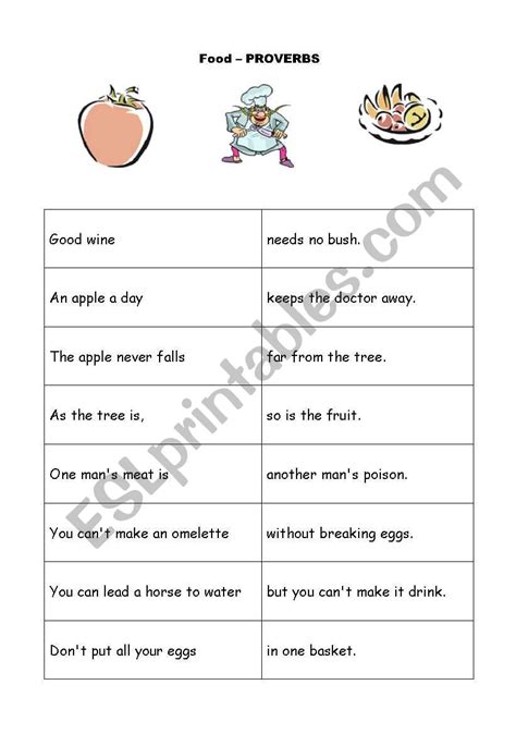 Food Proverbs Esl Worksheet By Simona Slo Sexiezpix Web Porn