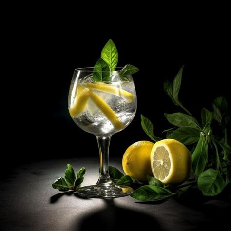 Premium Ai Image A Glass Of Water With Lemon Slices And A Lemon Wedge