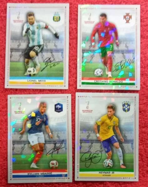 MESSI NEYMAR CR7 Mbappe Commemorative Cards Catar 2022 Limited Edition