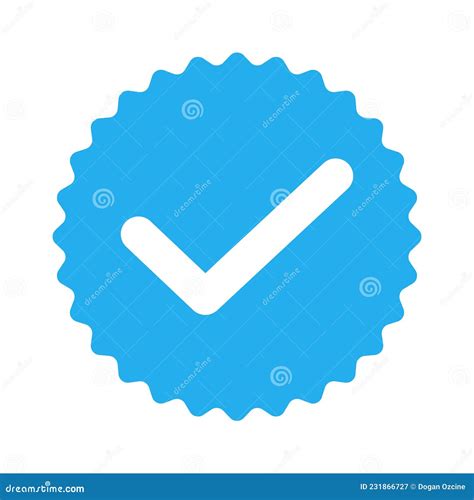 Icono De Marca De Verificación Azul Ilustración Del Vector