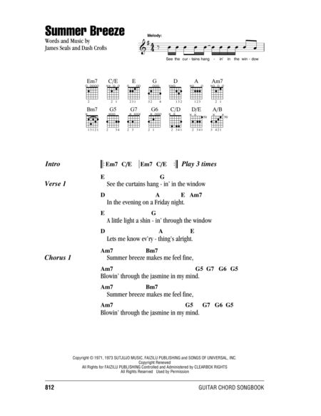 Summer Breeze By Seals And Crofts Electric Guitar Digital Sheet Music Sheet Music Plus