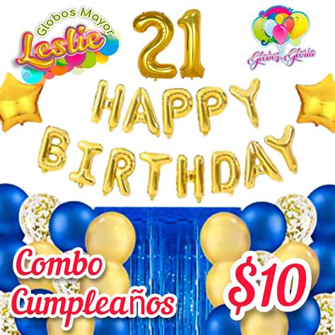 Combo Globos Para Cumplea Os Globos Mayor Leslie