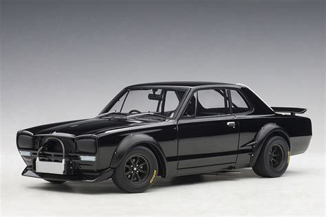 Black Nissan Skyline GT R KPGC 10 Racing 1972 AUTOart 87278 Scale 1