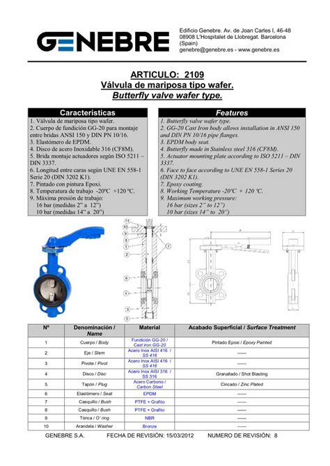 Pdf Articulo V Lvula De Mariposa Tipo Wafer Butterfly