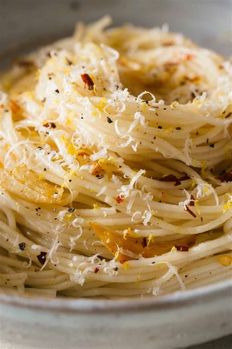 Capellini with Garlic, Lemon and Parmesan | Spoon Fork Bacon