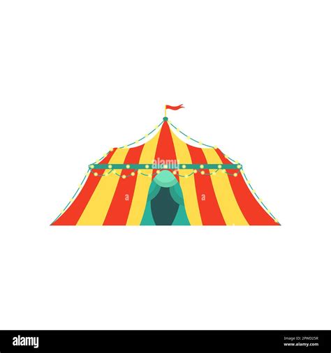 Red And Yellow Circus Tent Vector Illustration Stock Vector Image And Art Alamy