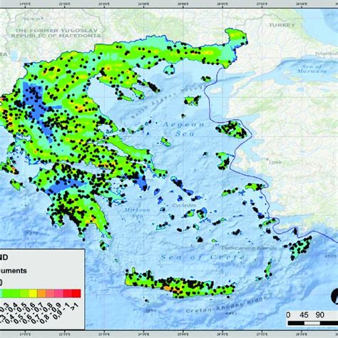 Map Showing The Maximum Pga Distribution That Was Calculated In The Download Scientific Diagram