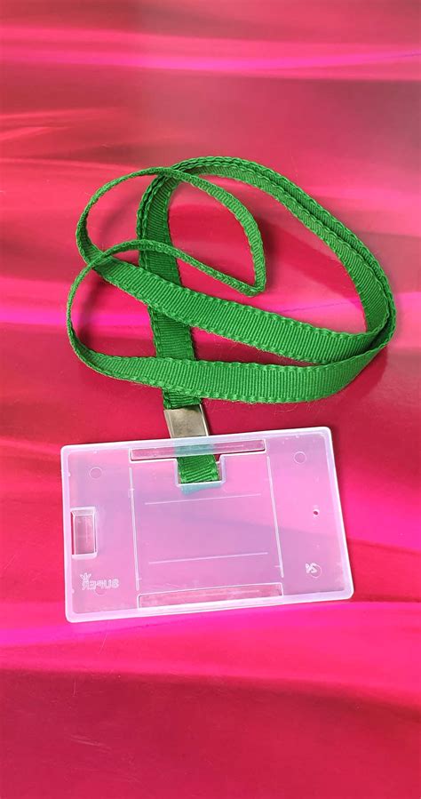 Pvc Holder 21 H Direct Fitting With Flat Lanyard Welcome Superidcard