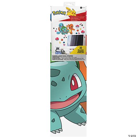 Pokemon Squirtle Charmander And Bulbasaur Peel Stick Giant Wall