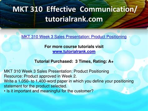 Ppt Mkt Effective Communication Tutorialrank Powerpoint