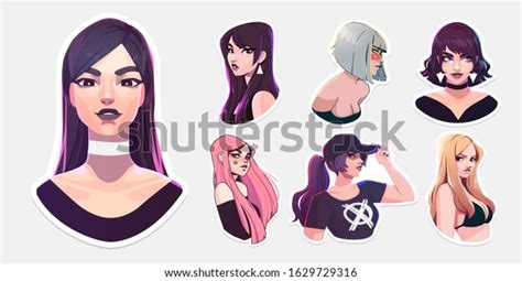 Set Sexy Women Illustrations Beautiful Girls Stock Vector Royalty Free 1629729316 Shutterstock