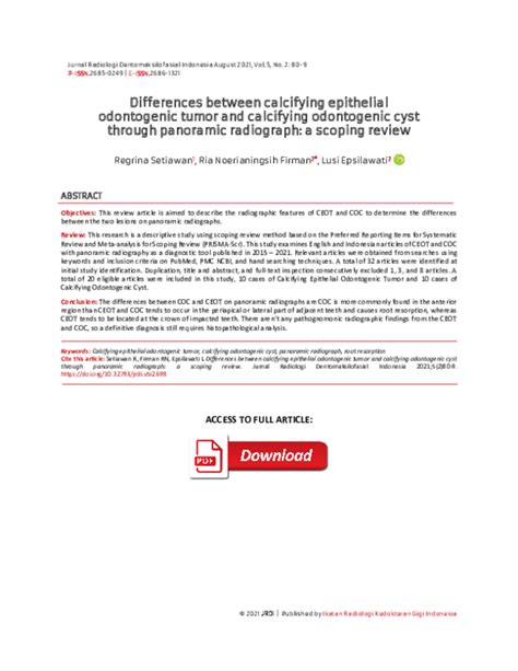 (PDF) Differences between calcifying epithelial odontogenic tumor and ...