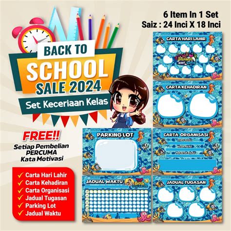 3 Set Banner Keceriaan Kelas 2024 🎀 Ready Stock 💥💥 Shopee Malaysia