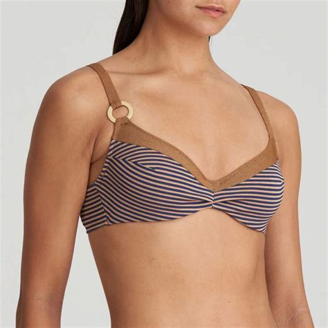 Bikini A Rayas Con Aro Sin Relleno Unas Con Descuento Bikini Con Aro