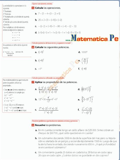 Numeros Racionales Y Potencias Ejercicios Resueltos De Primero De