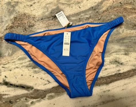 J Crew Bikini Bottom Womens Xl Blue Sting Hipster Sexy Cheeky Beachy