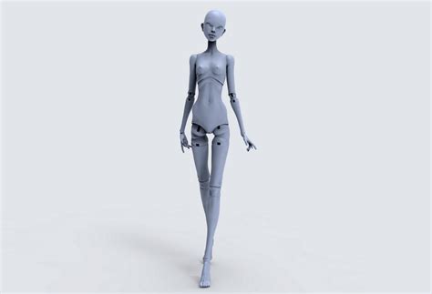 Artstation Bjd 3d Model Popovy Bjd Bjd Doll 3d Bjd Model 3d Bjd