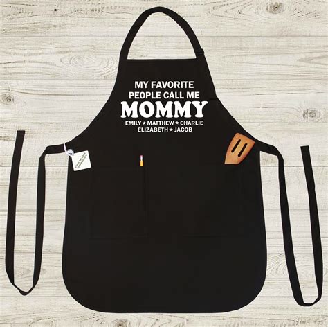 Apron For Mom Personalized Mom Apron Apron For Mommy Mom Etsy Uk