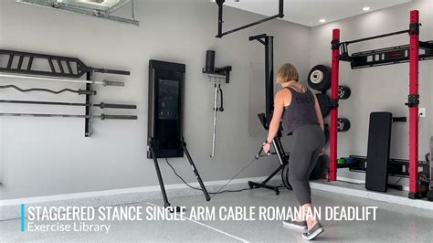 Staggered Stance Single Arm Cable Romanian Deadlift Youtube