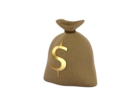 3d Money Bag With Gold Dollar Sign Business Saving Money Banking