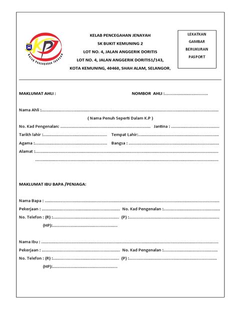 Borang Keahlian Kpj Pdf