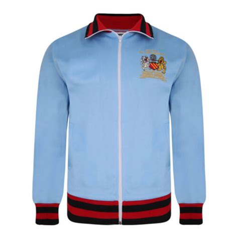 Manchester City Retro Football Track Top Vintage Football Club