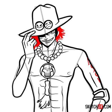 How To Draw Portgas D Ace From One Piece Step By Step Tutorial Nbkomputer