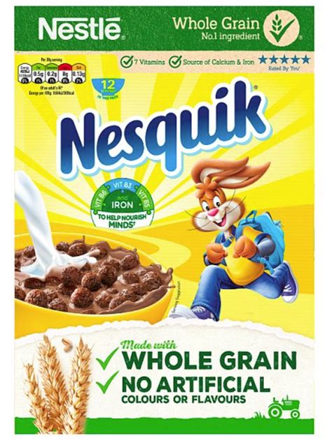 Nesquik Whole Grain Cereal 375g Nestle Breakfast Cereal Kellys