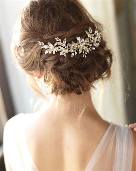 Pearl Bridal Comb Pearl Wedding Hair Comb Floral Bridal Hair Etsy