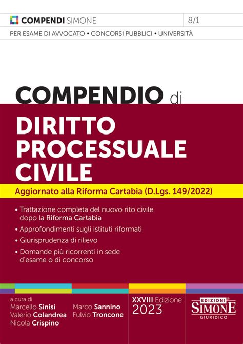 Compendio Di Diritto Processuale Civile Edizioni Simone