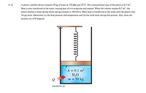 Solved A Piston Cylinder Device Contains Kg Of Water At Chegg