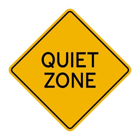 Premium Vector Quiet Zone Sign