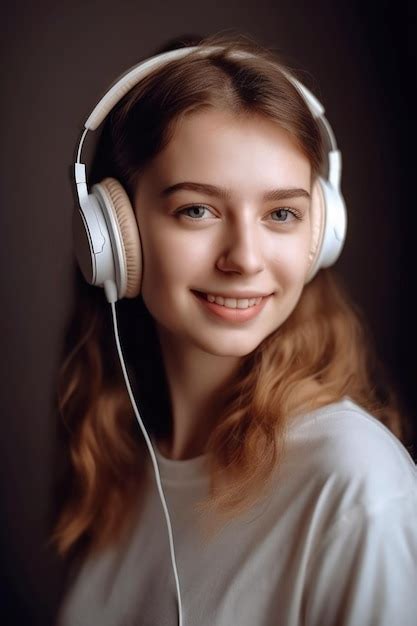 Premium Ai Image Pretty Caucasian Girl Enjoying Positive Feedback