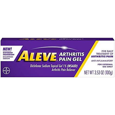 Aleve Arthritis Pain Gel Diclofenac Sodium Tropical Gel Nsaid