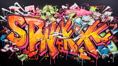 Premium Ai Image Punk Rock Graffiti Lettering