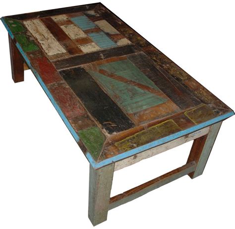 Vintage multi color coffee table. 51W-28D | Aardvark Home Decor