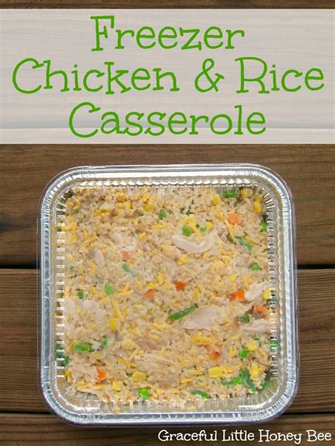 Freezer Chicken And Rice Casserole Graceful Little Honey Bee