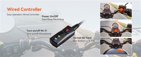 Vantrue F Motorcycle Camera K Front And Rear Ghz Wifi Gps Hdr