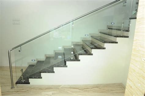 Stairs Mm Stainless Steel Glass Railing For Home At Rs Feet In