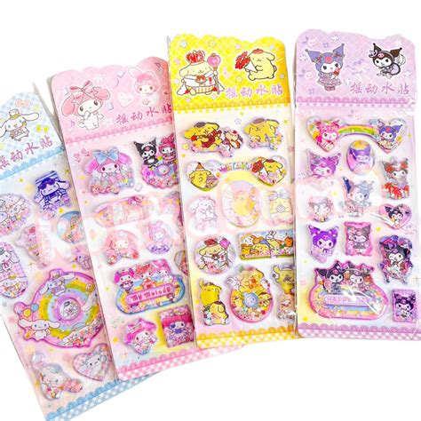 Jual KKM SANRIO Sticker Water Seal 3D Timbul Puffy Pack Isi Air Ada