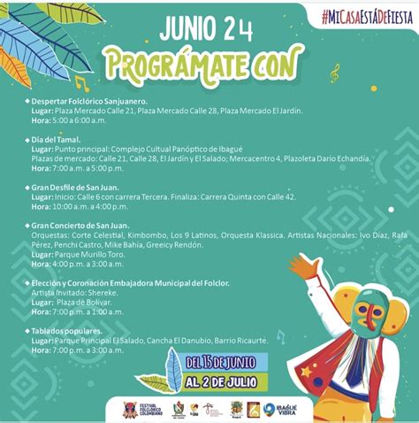 Prográmate En San Juan Y Vive Las Fiestas 🎉🥳 🔥a Continuación Te