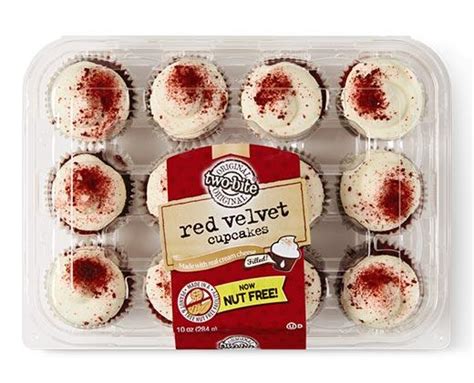 Two-bite Red Velvet Gourmet Filled Mini Cupcakes - Aldi — USA - Specials archive