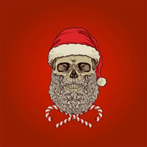 Premium Vector Santa Skull